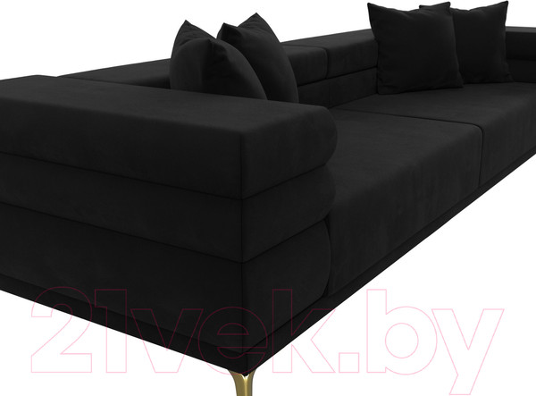 Изображение товара Диван Лига Диванов Лига-021 / 119130 (микровельвет черный)