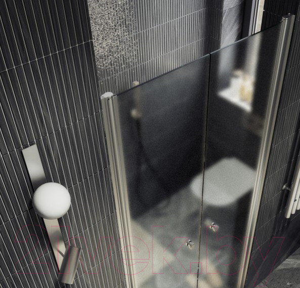 Изображение товара Душевая дверь MaybahGlass 198x80 / MGD-435-5 (сатин стекло/хром матовый)