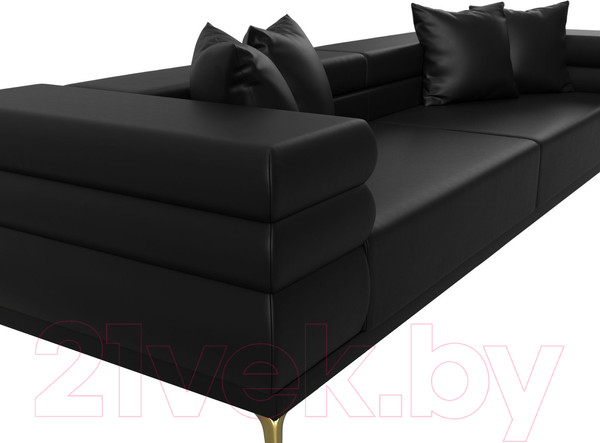 Изображение товара Диван Лига Диванов Лига-021 / 119139 (экокожа черный)
