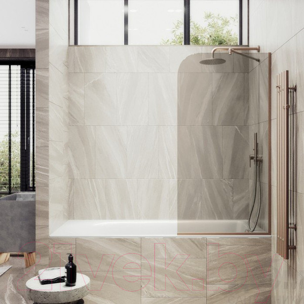 Изображение товара Стеклянная шторка для ванны MaybahGlass MGV-135-2у (бронзовое стекло/бронзовый)