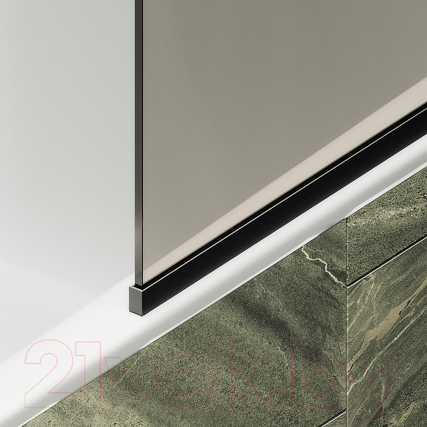 Изображение товара Стеклянная шторка для ванны MaybahGlass MGV-135-6у (бронзовое стекло/черный)