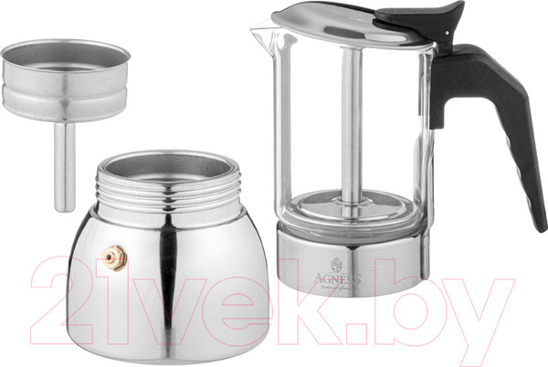 Изображение товара Гейзерная кофеварка Agness 944-013