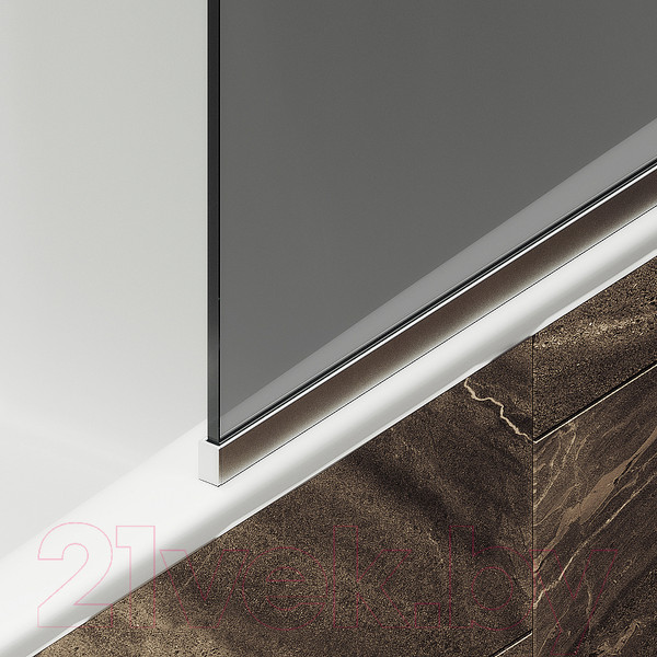 Изображение товара Стеклянная шторка для ванны MaybahGlass MGV-128-5у (графитовое стекло/хром матовый)