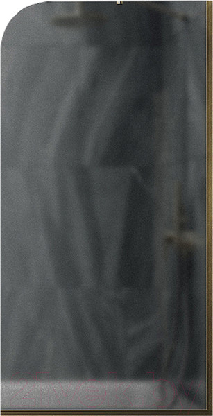 Изображение товара Стеклянная шторка для ванны MaybahGlass MGV-129-3у (графитовое матовое стекло/золотой)