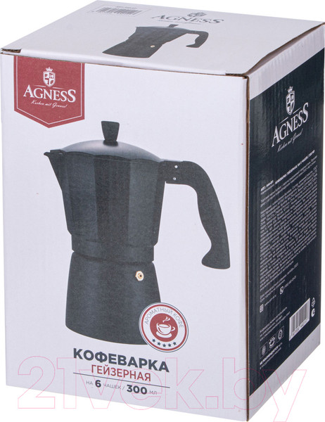 Изображение товара Гейзерная кофеварка Agness 944-011