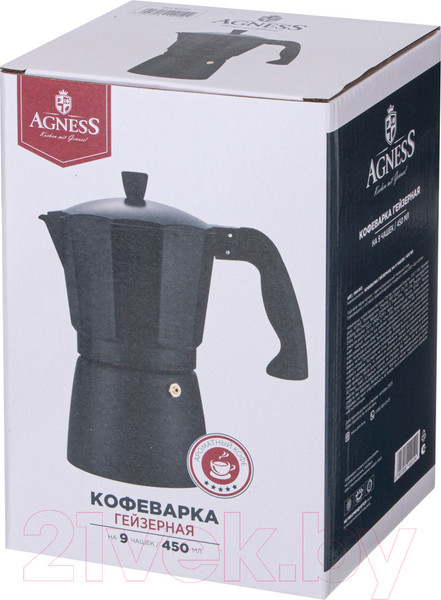Изображение товара Гейзерная кофеварка Agness 944-012
