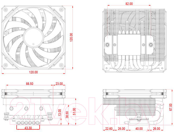 Изображение товара Кулер для процессора ID-Cooling IS-67-XT Black