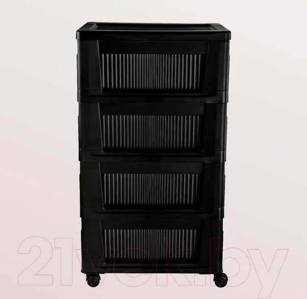 Изображение товара Комод пластиковый Econova Velvet / 435218813  (черный)