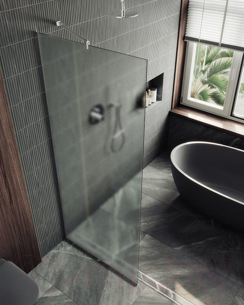 Изображение товара Душевая стенка MaybahGlass 195x79 / MGD-700-5у (сатин стекло/хром матовый)