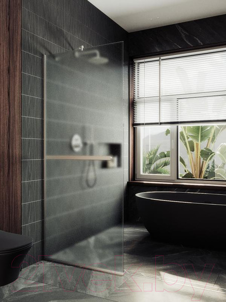 Изображение товара Душевая стенка MaybahGlass 195x89 / MGD-737-5у (сатин стекло/хром матовый)