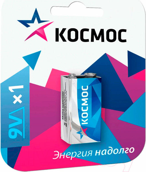 Изображение товара Батарейка Космос 6LR61 1B / KOC6LR61MAX1BL