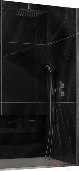 Изображение товара Стеклянная шторка для ванны MaybahGlass MGV-252-5у (графитовое стекло/хром матовый)