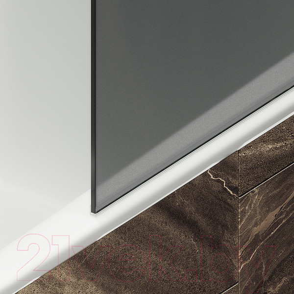 Изображение товара Стеклянная шторка для ванны MaybahGlass MGV-84-5ш (графитовое матовое стекло/хром матовый)