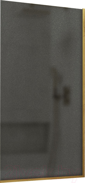 Изображение товара Стеклянная шторка для ванны MaybahGlass MGV-251-3у (графитовое матовое стекло/золотой)