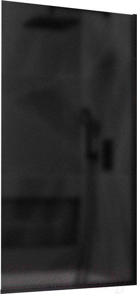 Изображение товара Стеклянная шторка для ванны MaybahGlass MGV-251-6у (графитовое матовое стекло/черный)