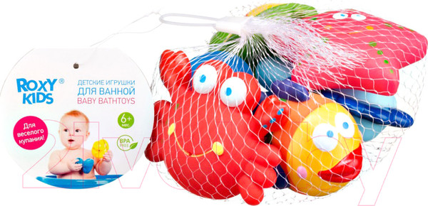Изображение товара Набор игрушек для ванной Roxy-Kids Морские обитатели / RRT-811-2