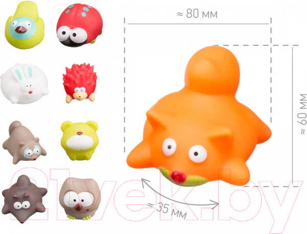 Изображение товара Набор игрушек для ванной Roxy-Kids Лесные жители / RRT-823-2