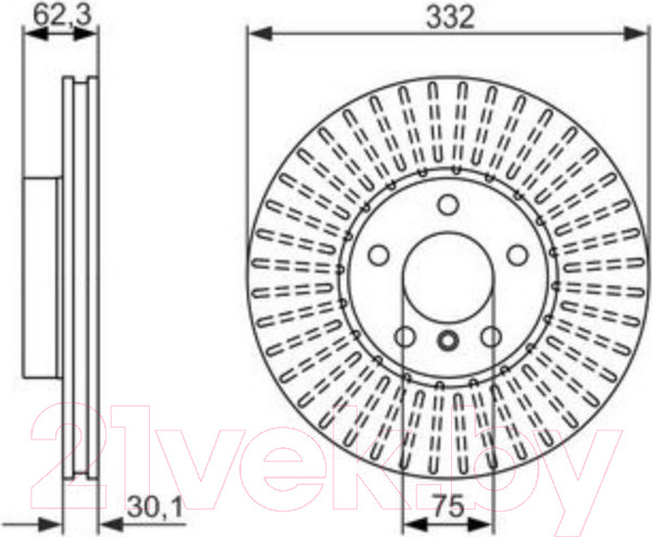 Изображение товара Тормозной диск Bosch 0986479624