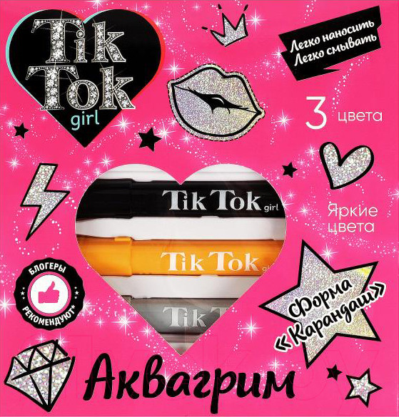 Изображение товара Набор детских ручек для грима MultiArt Аквагрим Tik tok / FACEPAINT-TIKCLASS