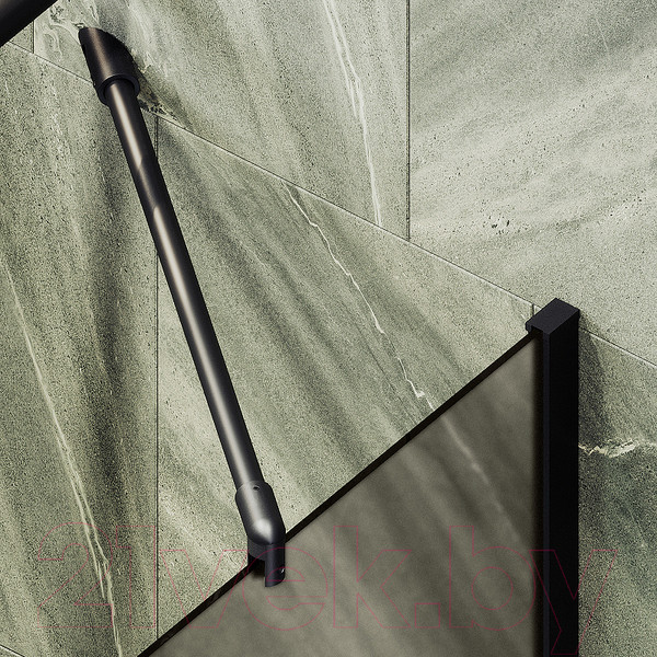 Изображение товара Стеклянная шторка для ванны MaybahGlass MGV-72-6ш (бронзовое матовое стекло/черный)