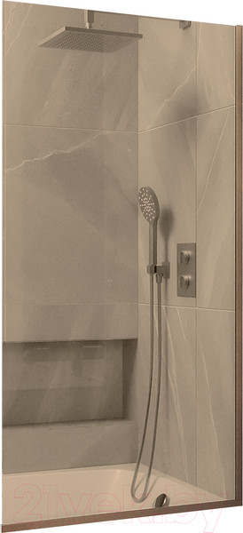 Изображение товара Стеклянная шторка для ванны MaybahGlass MGV-67-2у (бронзовое стекло/бронзовый)