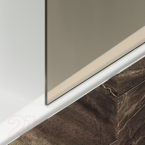 Изображение товара Стеклянная шторка для ванны MaybahGlass MGV-66-5ш (бронзовое стекло/хром матовый)