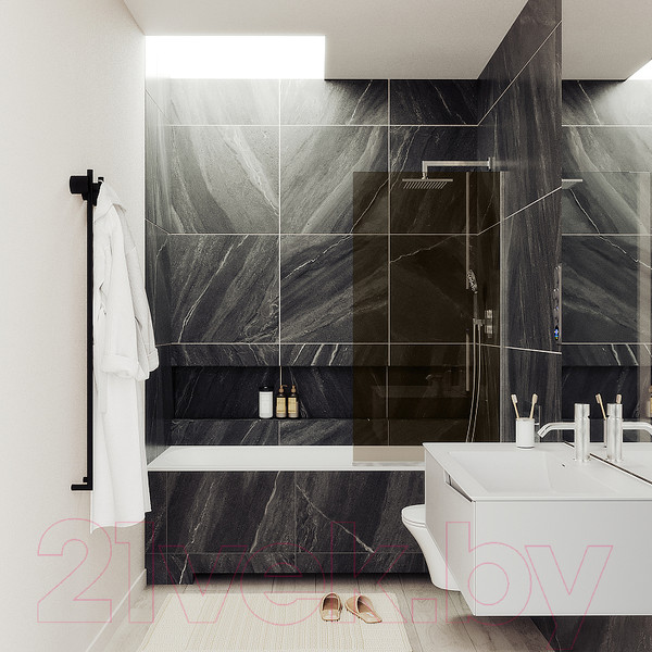 Изображение товара Стеклянная шторка для ванны MaybahGlass MGV-67-5у (бронзовое стекло/хром матовый)