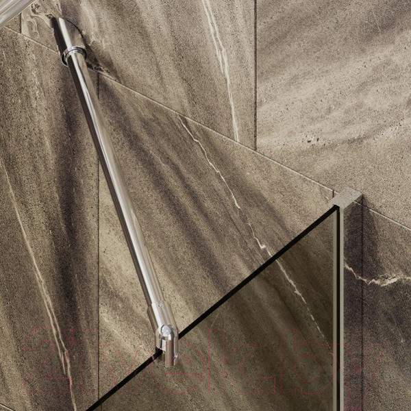 Изображение товара Стеклянная шторка для ванны MaybahGlass MGV-67-4ш (бронзовое стекло/хром глянцевый)