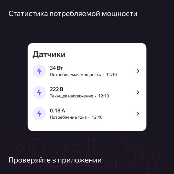 Изображение товара Умная розетка Яндекс YNDX-00540 (черный)