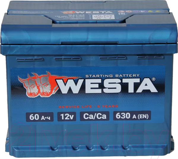 Изображение товара Автомобильный аккумулятор Westa 6СТ-60 VLR Euro низкий Пн00021 (60 А/ч)