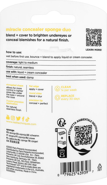 Изображение товара Набор спонжей для макияжа Real Techniques Miracle Concealer Sponge Duo (2шт)