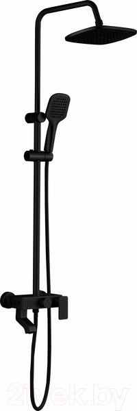Изображение товара Душевая система со смесителем Ekko E2507-7 (черный матовый)