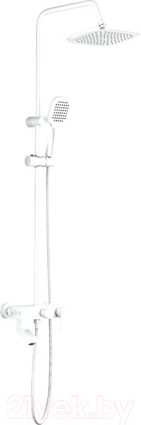 Изображение товара Душевая система со смесителем Ekko E2507-8 (белый матовый)