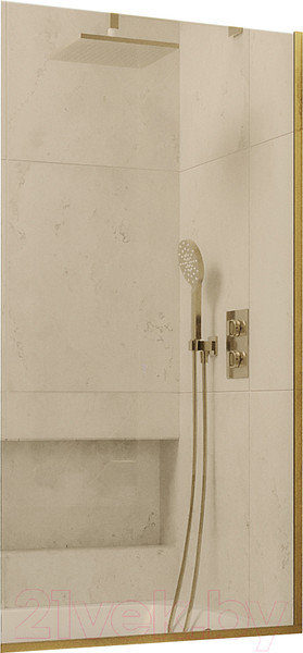 Изображение товара Стеклянная шторка для ванны MaybahGlass MGV-67-3у (бронзовое стекло/золотой)