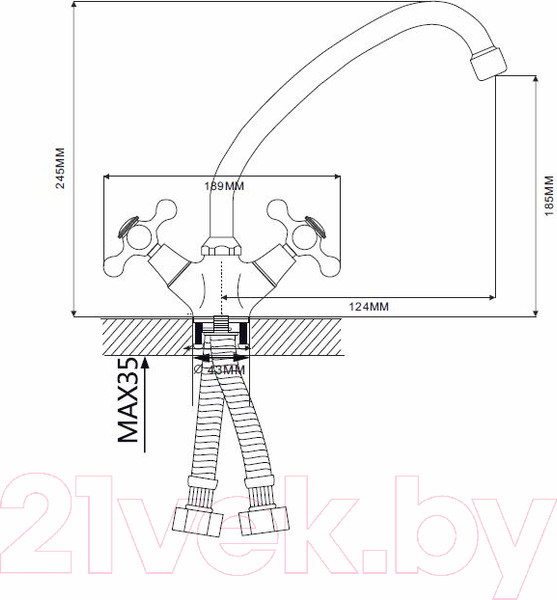 Изображение товара Смеситель Ekko by Maxonor EM4519