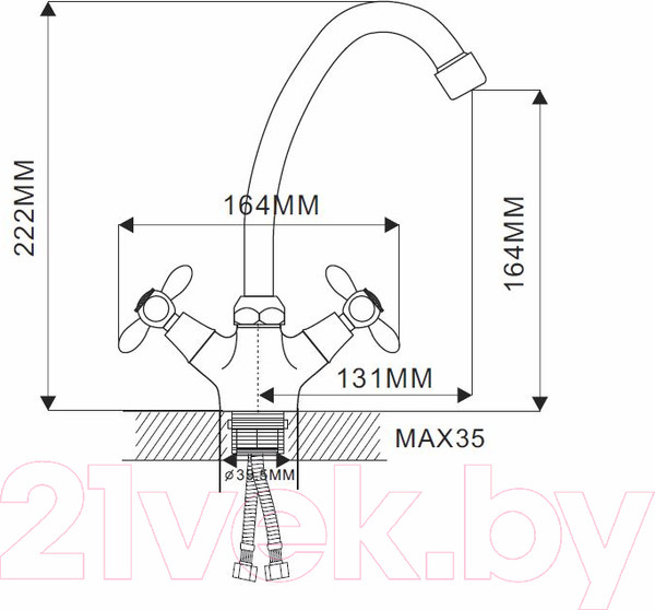 Изображение товара Смеситель Ekko by Maxonor EM4927
