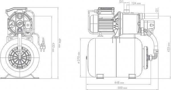 Изображение товара Насосная станция Джилекс Джамбо 60/35 Н-24 (2.0) / 3012