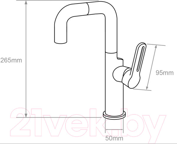 Изображение товара Смеситель Ekko E1105-21 (темно-серый)