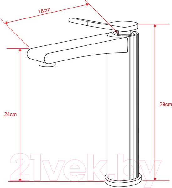 Изображение товара Смеситель Ekko E1107-21 (темно-серый)
