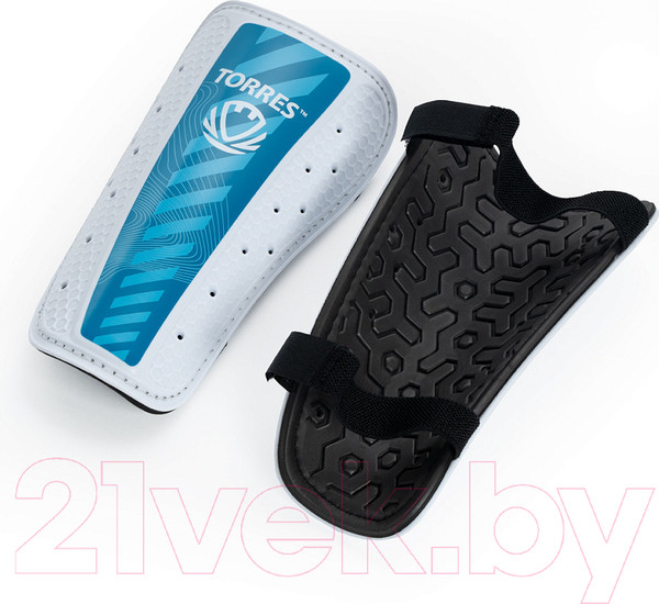 Изображение товара Щитки футбольные Torres Match FS2305 (M, белый/голубой)