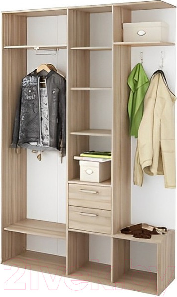 Изображение товара Секция в прихожую Stolline Диана / СТЛ.279.11 (дуб сонома/белый)