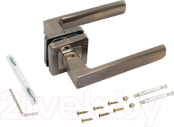 Изображение товара Ручка дверная Аллюр Арт Коломбо 2300 AB  (старая бронза)