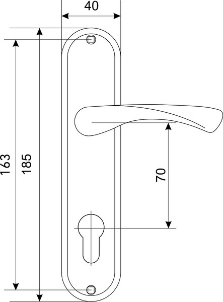 Изображение товара Ручка дверная Аллюр 103-1 70мм GP (золотистый)