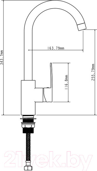 Изображение товара Смеситель Ekko E41151-8 (белый)