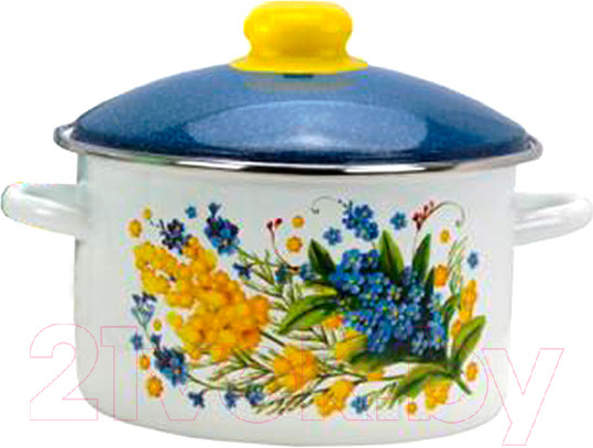 Изображение товара Кастрюля Эмаль Мимоза 01-Б1614/6