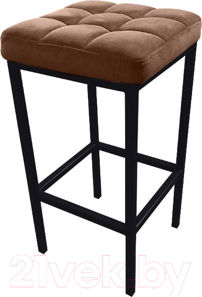 Изображение товара Табурет барный Древпром Камелот ДП2-07 полубарный (черный матовый/катания латте)