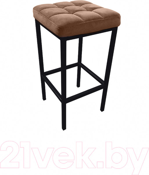 Изображение товара Табурет барный Древпром Камелот ДП2-07 полубарный (черный матовый/катания латте)