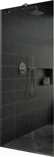 Изображение товара Душевая стенка MaybahGlass 195x119 / MGD-686-5у (графитовое стекло/хром матовый)