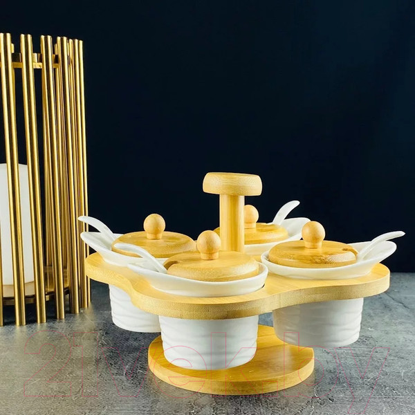 Изображение товара Набор для специй Lenardi Bamboo 140-087 (5шт)