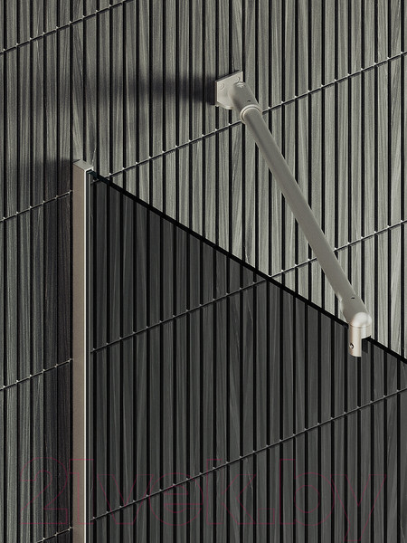 Изображение товара Душевая стенка MaybahGlass 195x89 / MGD-735-5у (графитовое стекло/хром матовый)